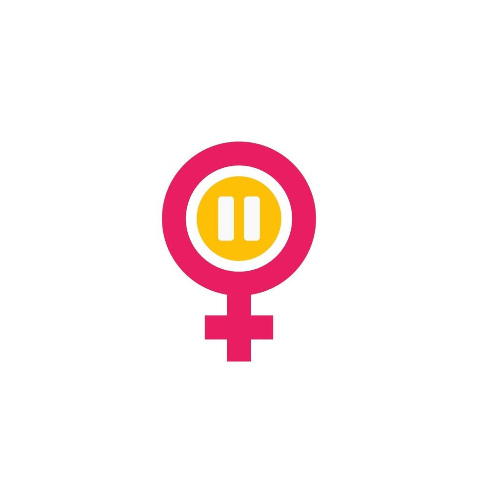 menopause icon on white, vector