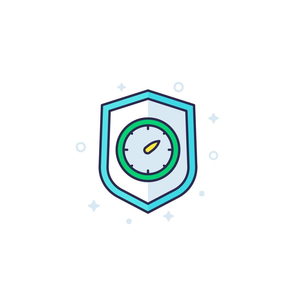 security meter icon with outline vector