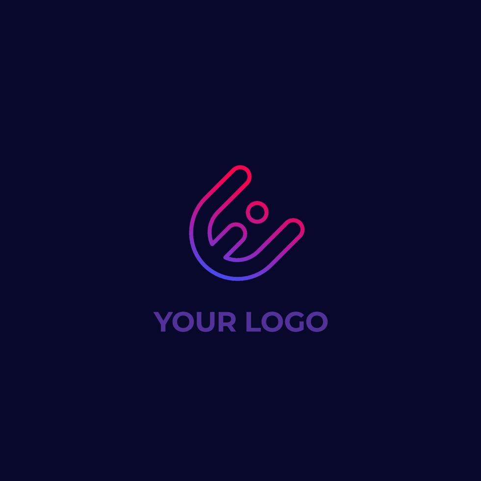 vector logo, E letter icon, linear