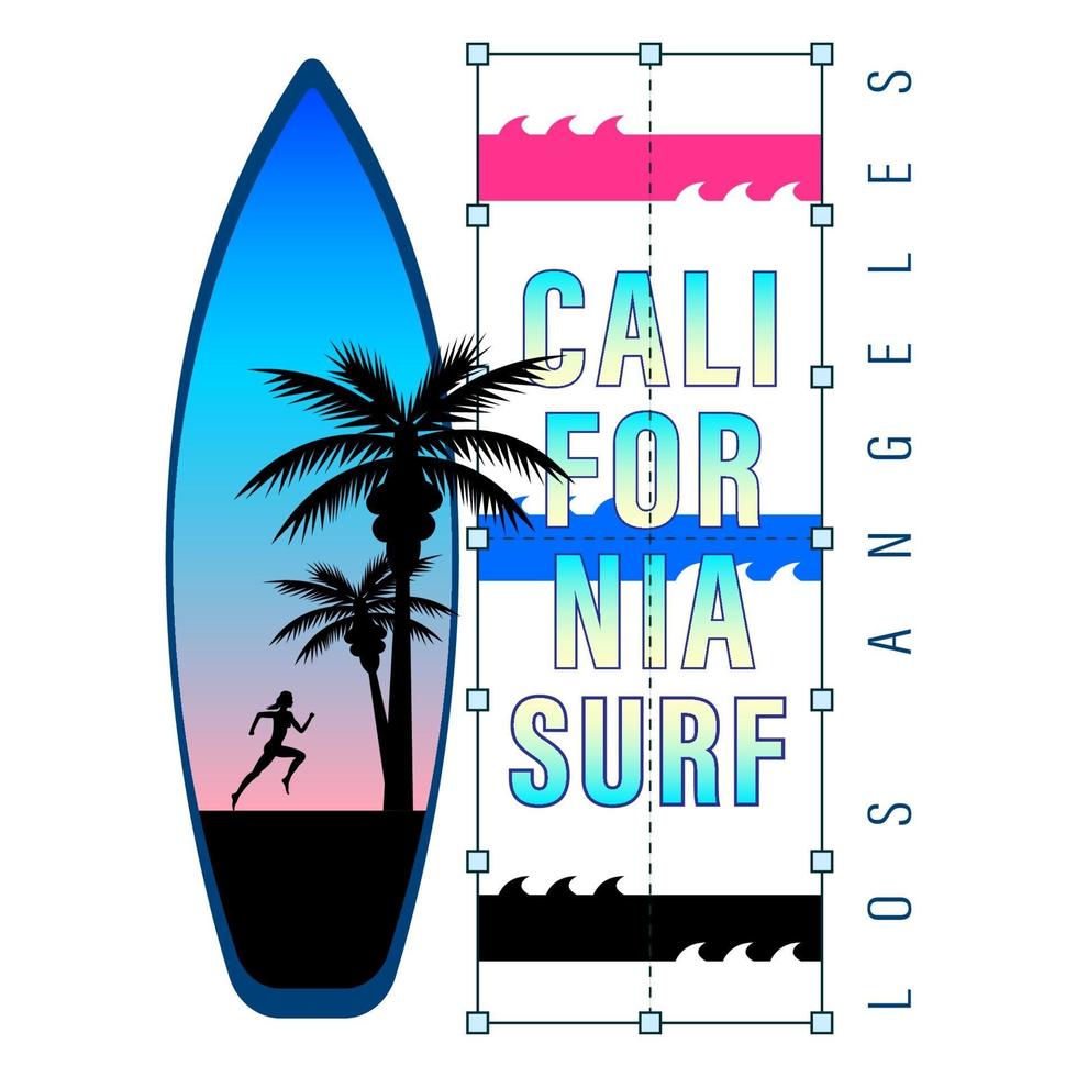 California Surf Print Shirt vector