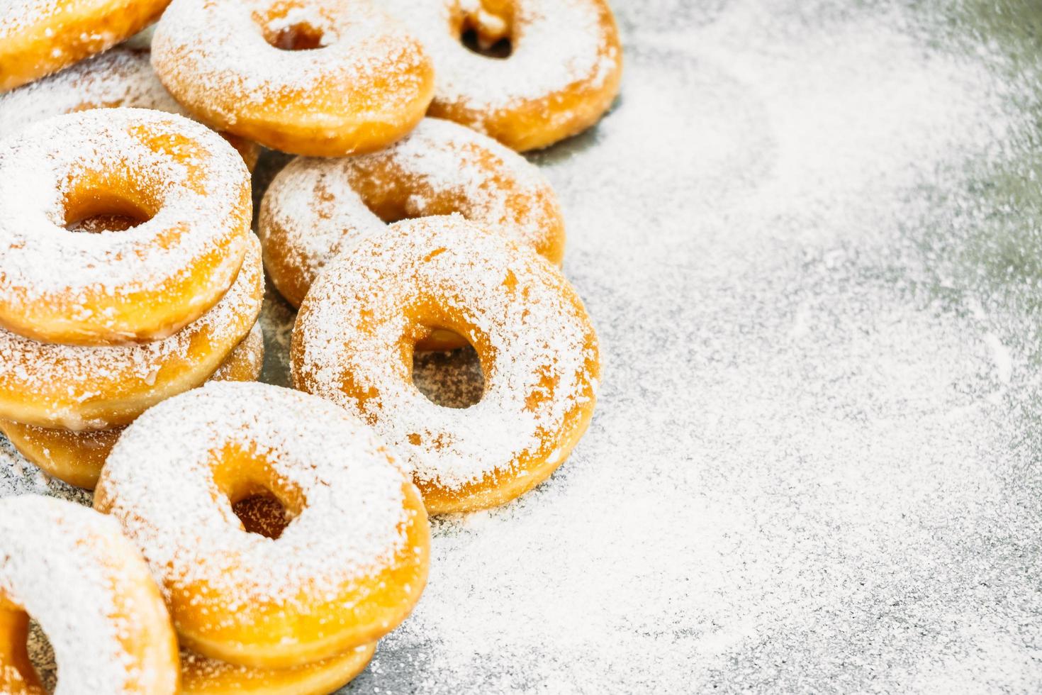 Sweet dessert with many donut photo