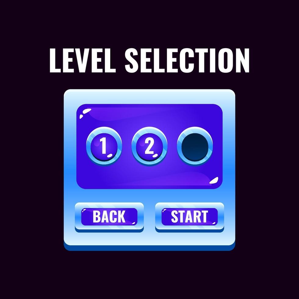 Space jelly game ui level selection interface. vector