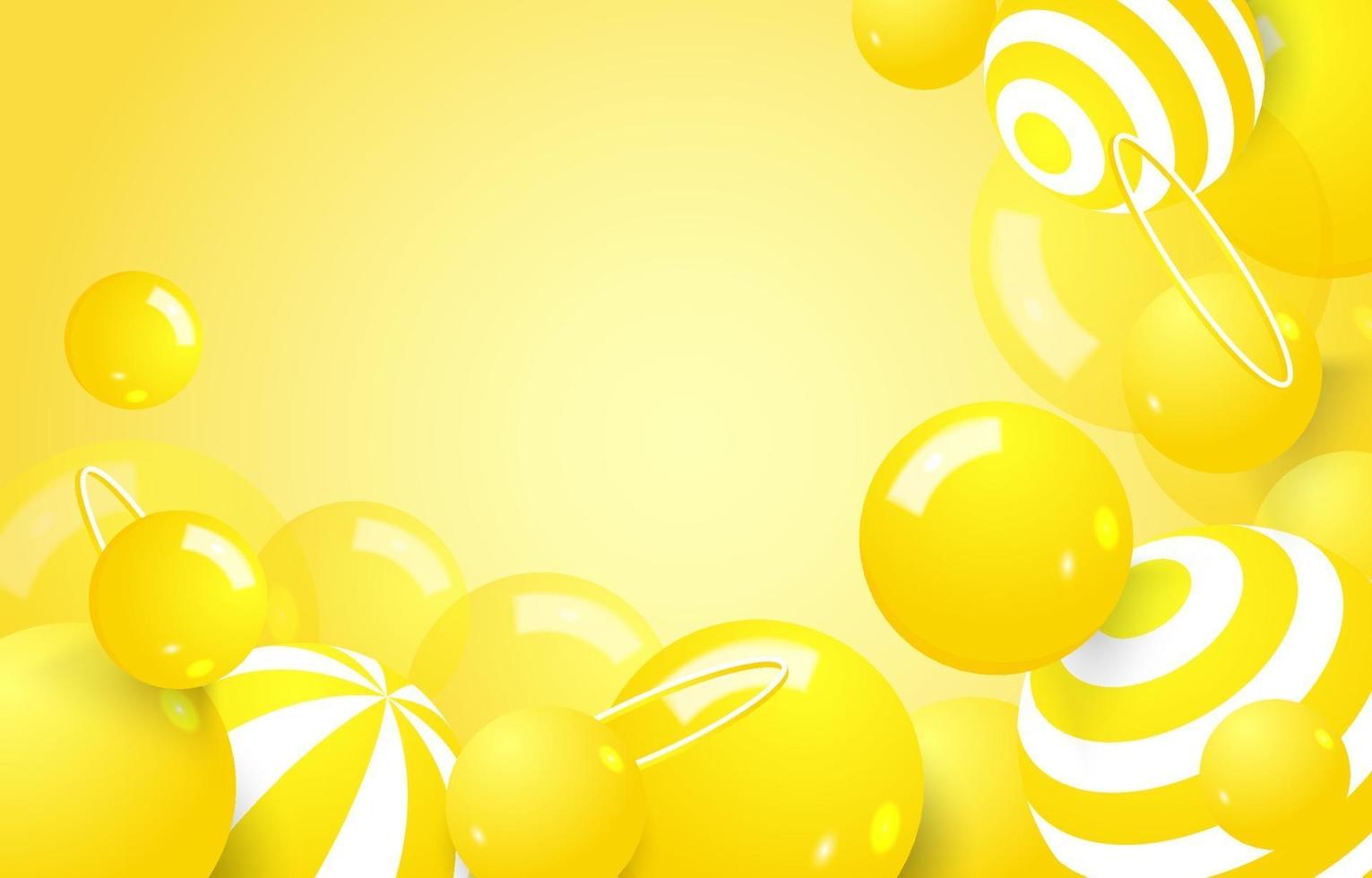 Yellow Abstract Bubble Background vector