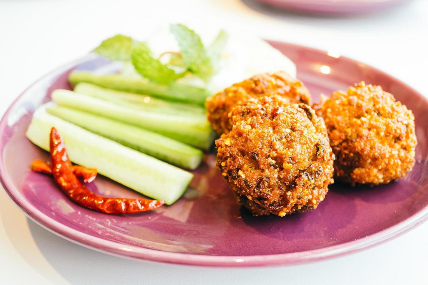 Spicy minced pork ball photo