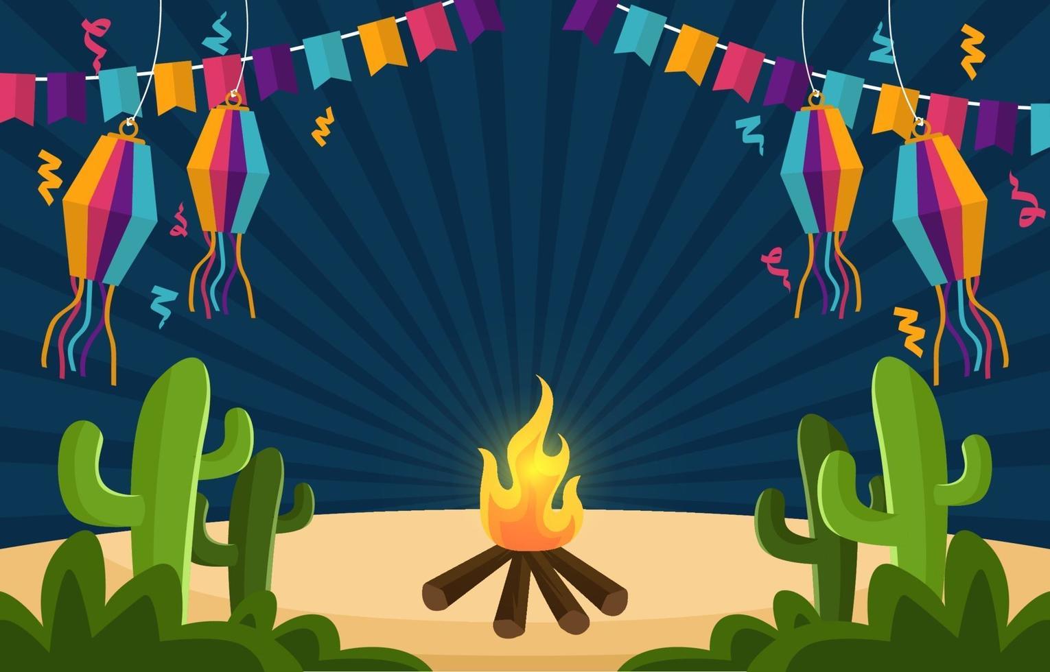 Festa Junina Celebration Background vector