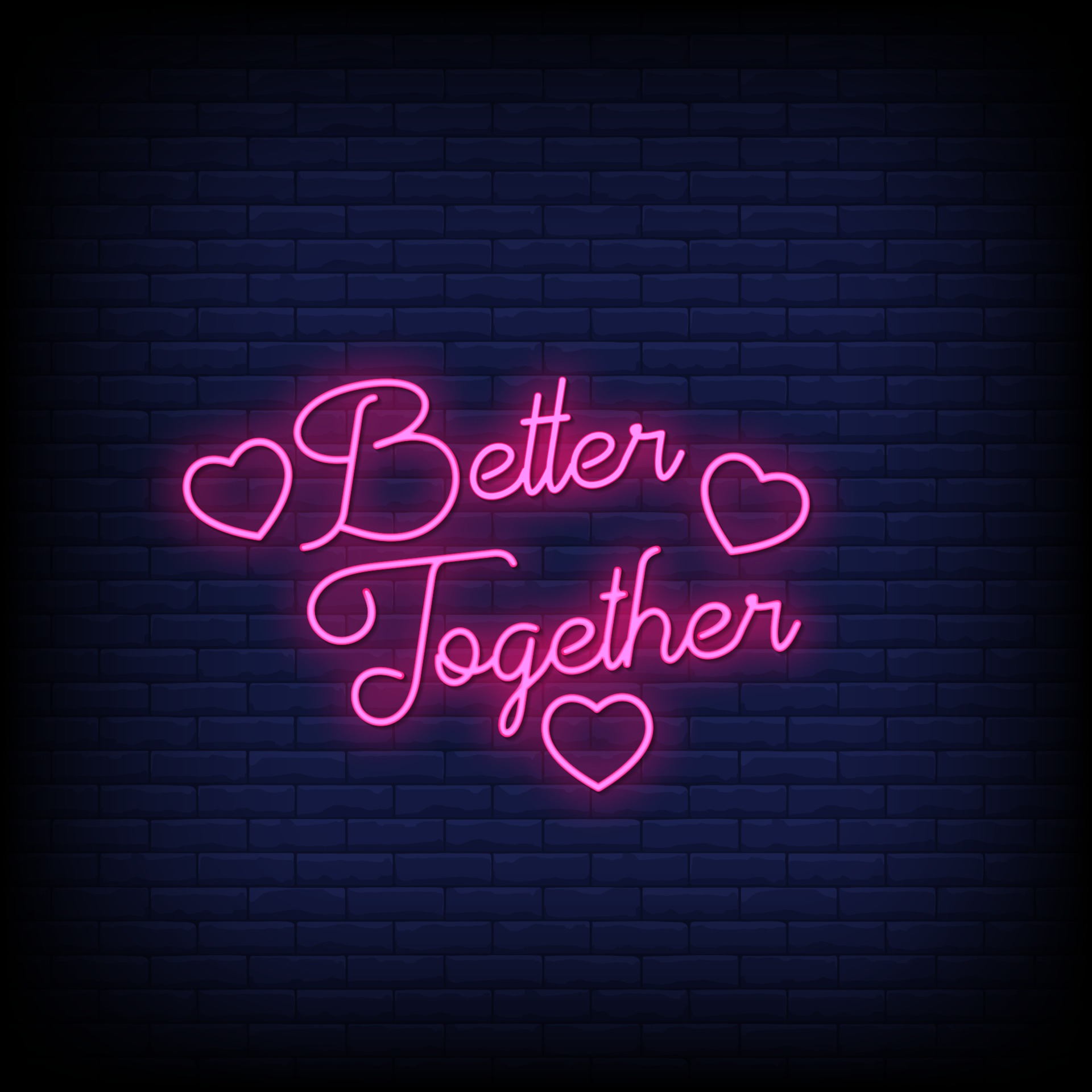 Better Together Neon Signs Style Text Vector 2266951 Vector Art at Vecteezy