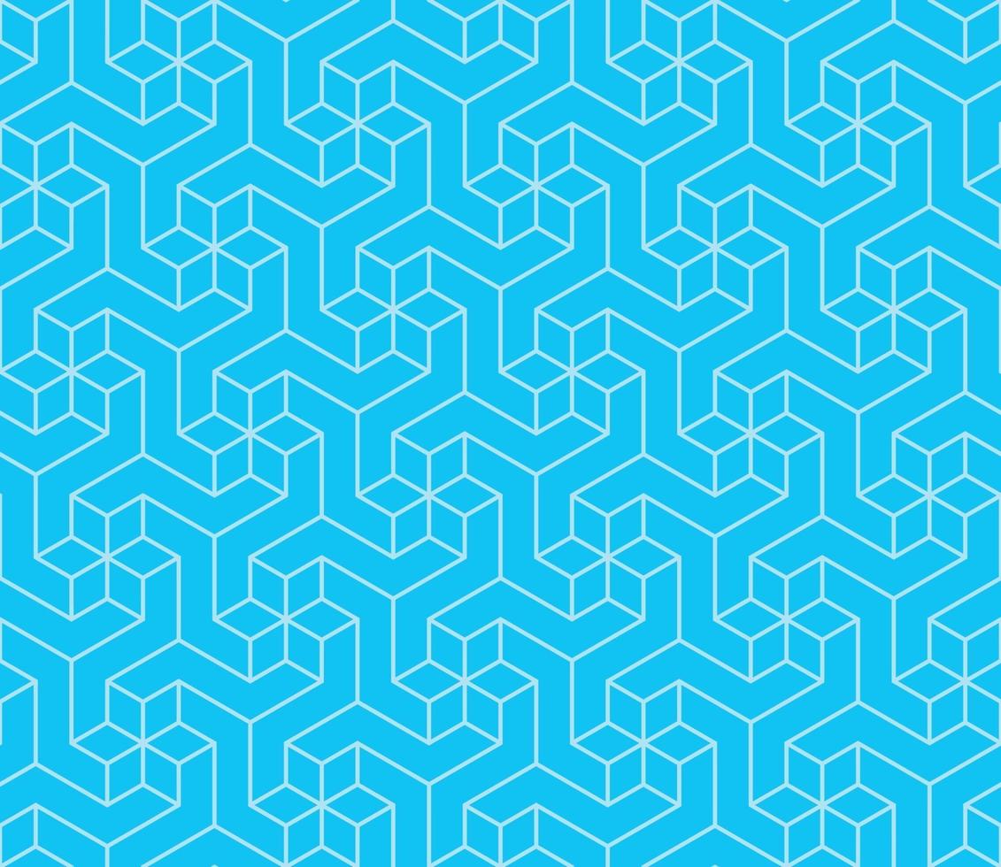 Geometric pattern with three-dimensional shape vector