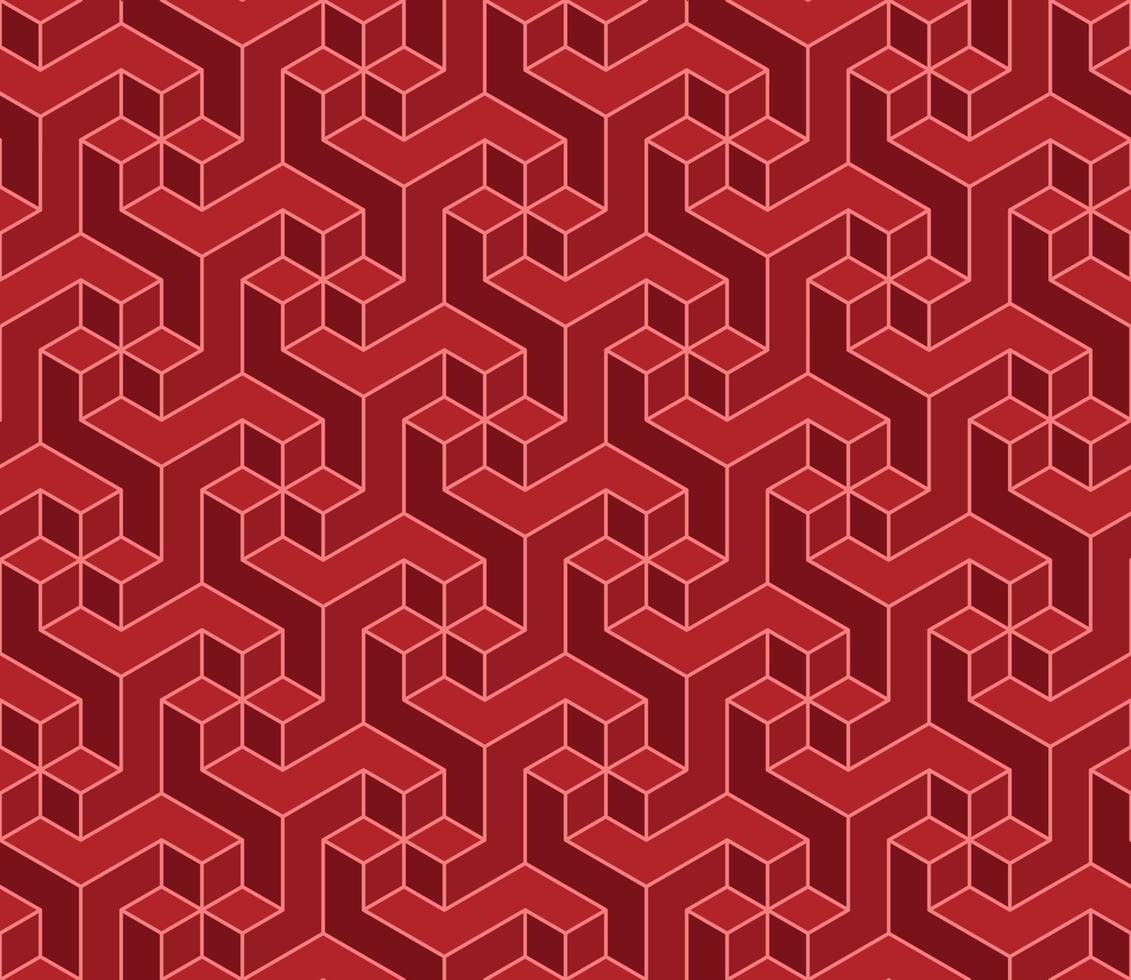 Geometric pattern with three-dimensional shape vector