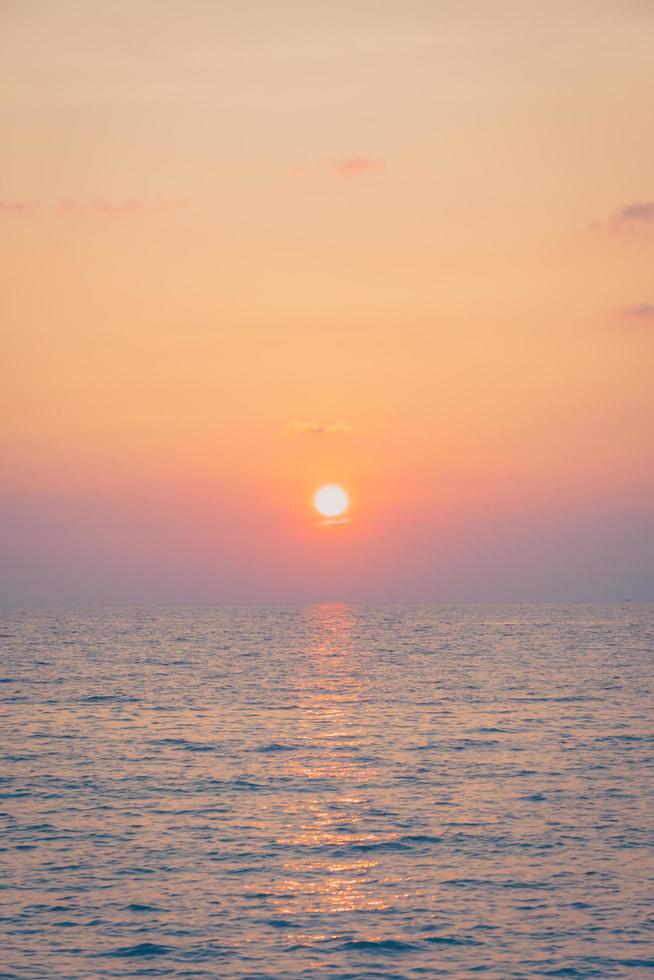 Sunset with sea photo