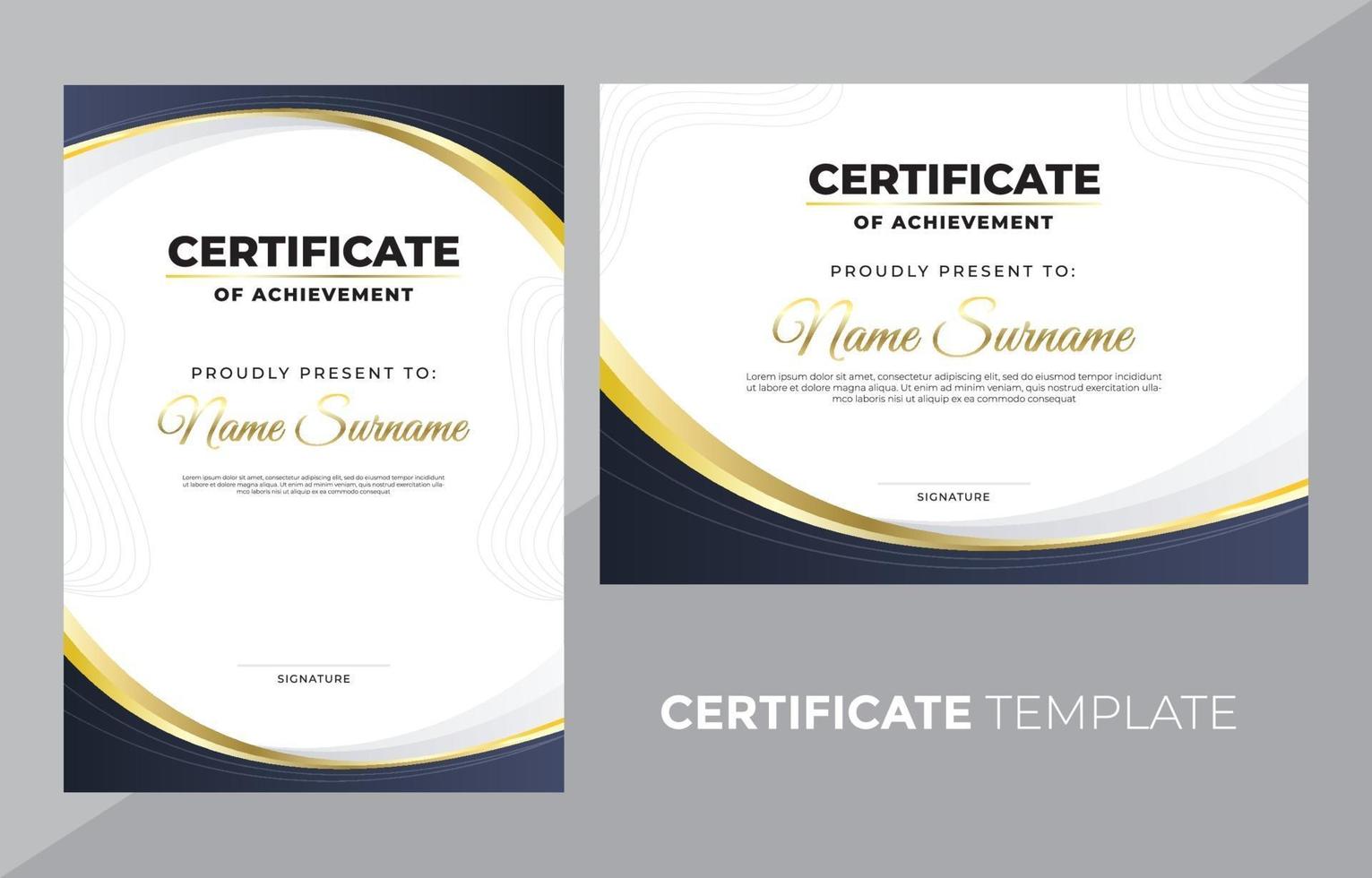 Certificate of Achievement Template vector