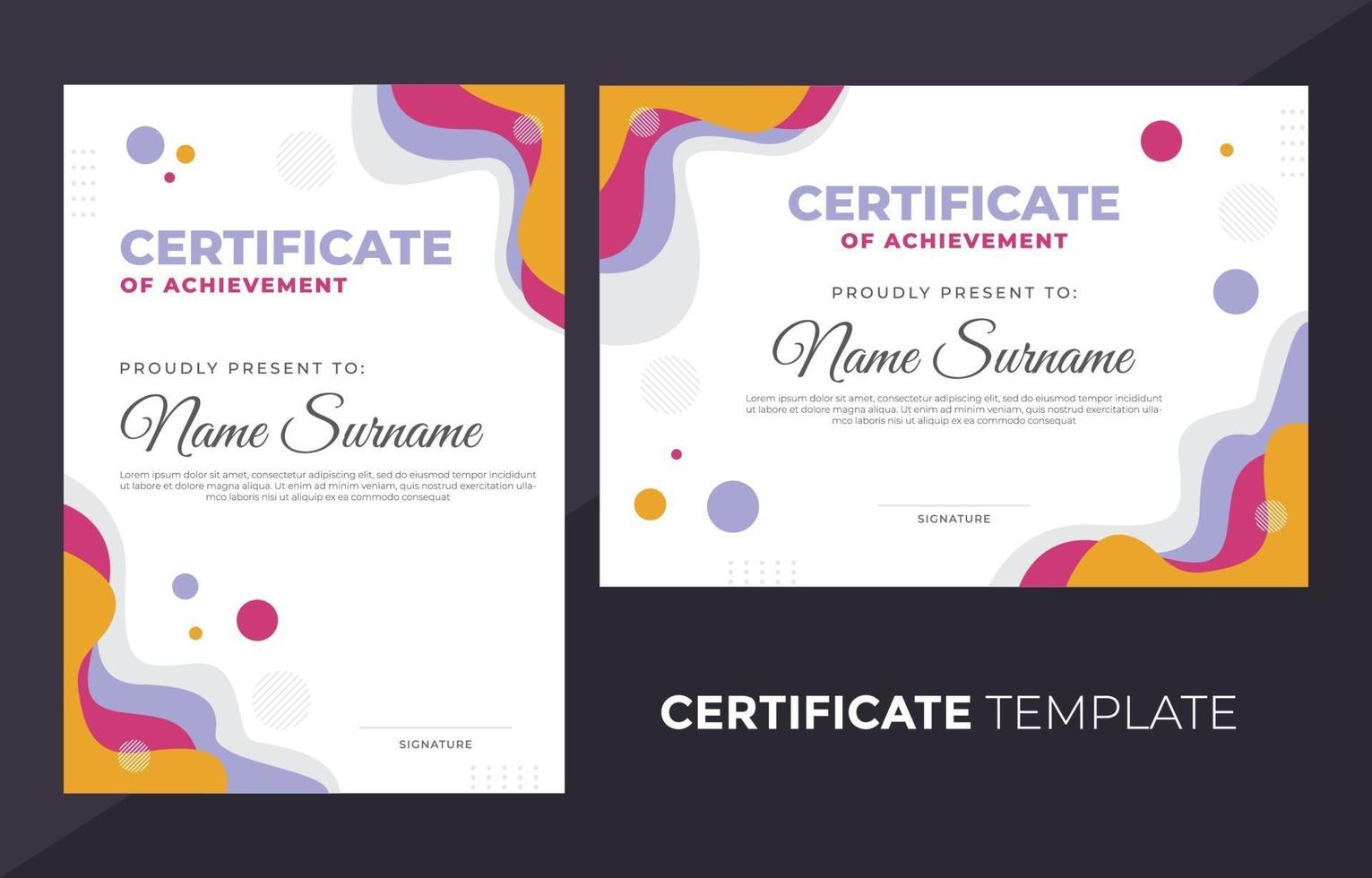 Certificate of Achievement Template vector