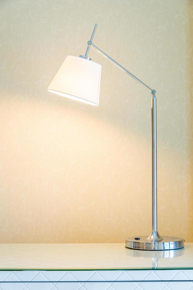 Lamp in bedroom photo