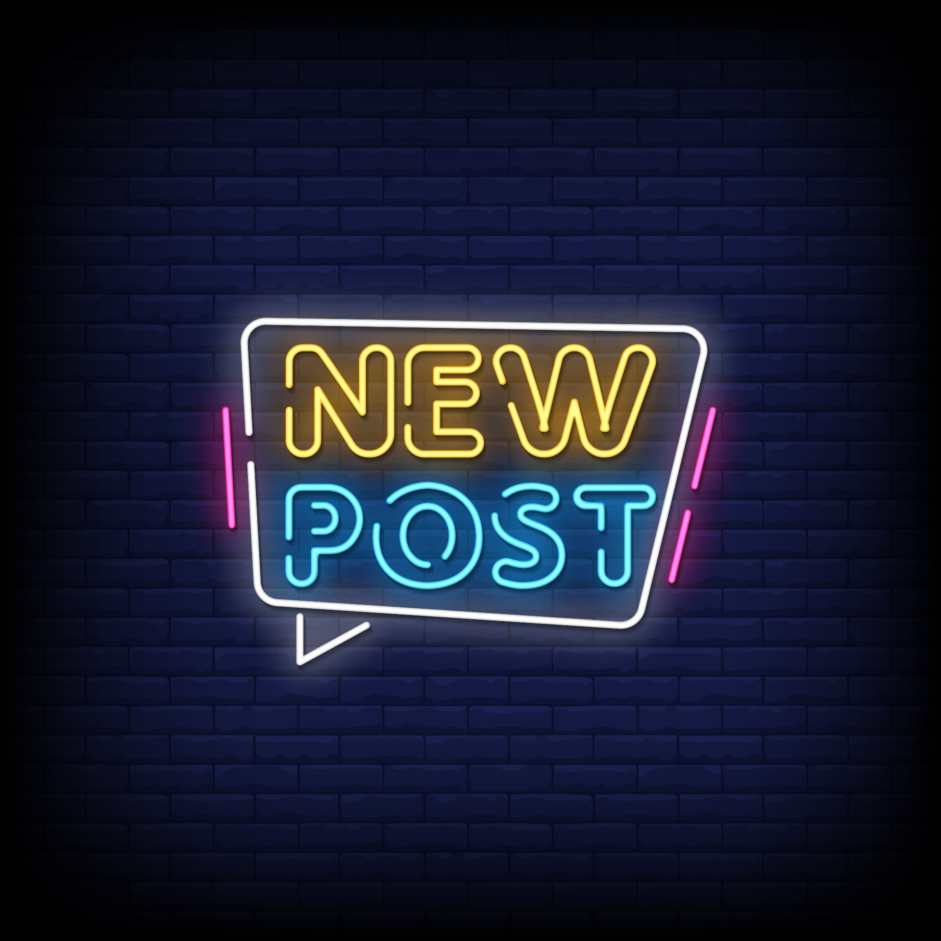 New Post Neon Signs Style Text Vector 2267386 Vector Art at Vecteezy