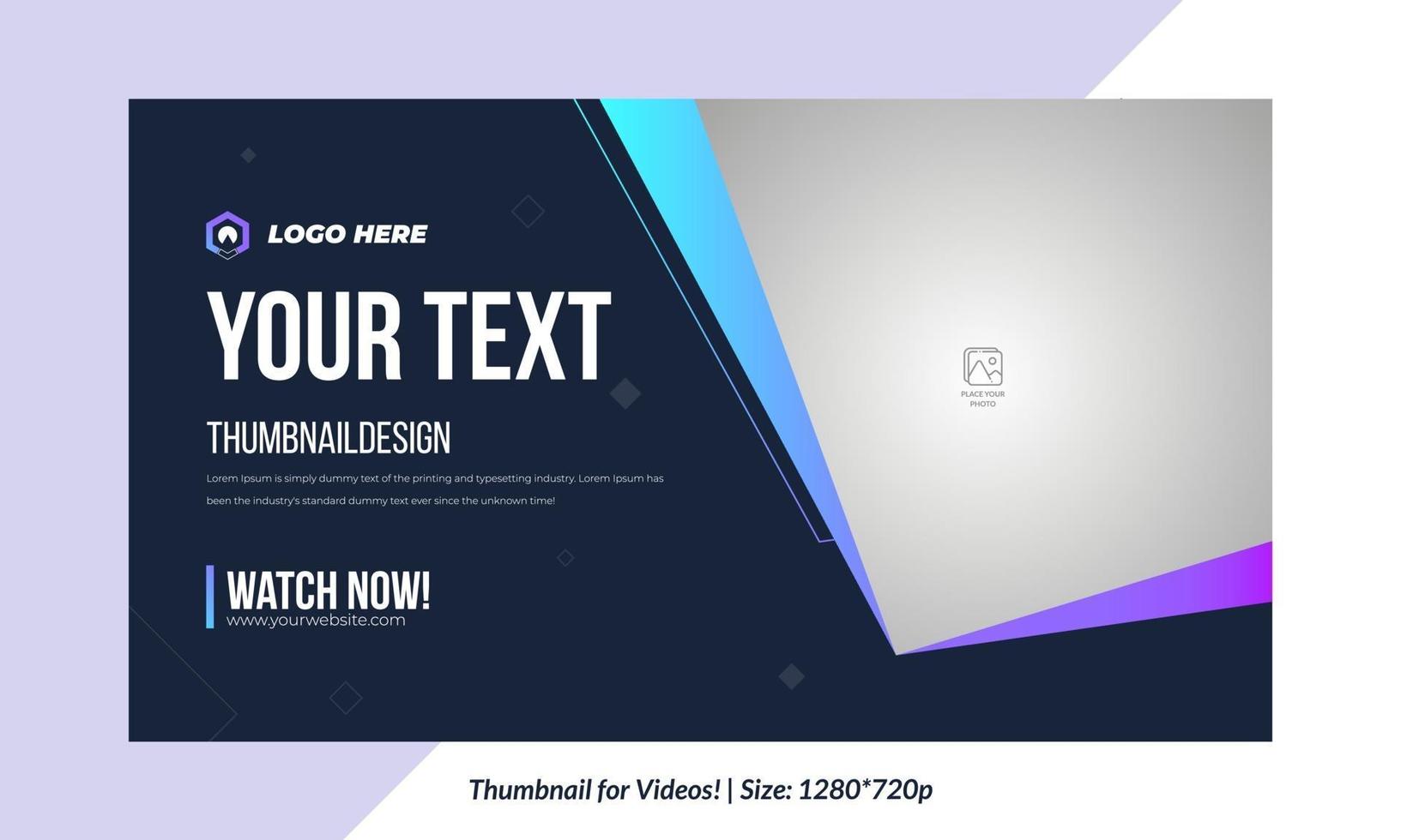 Video Thumbnail Design For Social Media Platforms vector