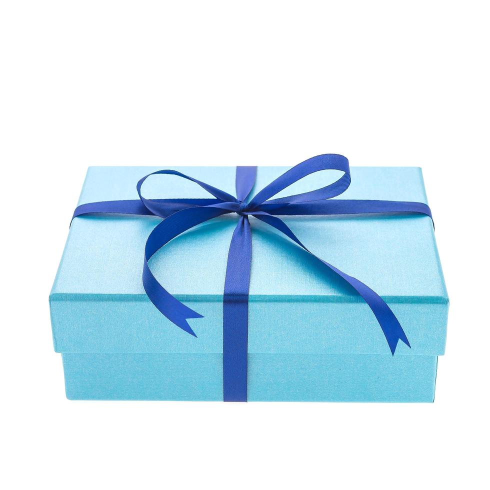 Blue gift box photo