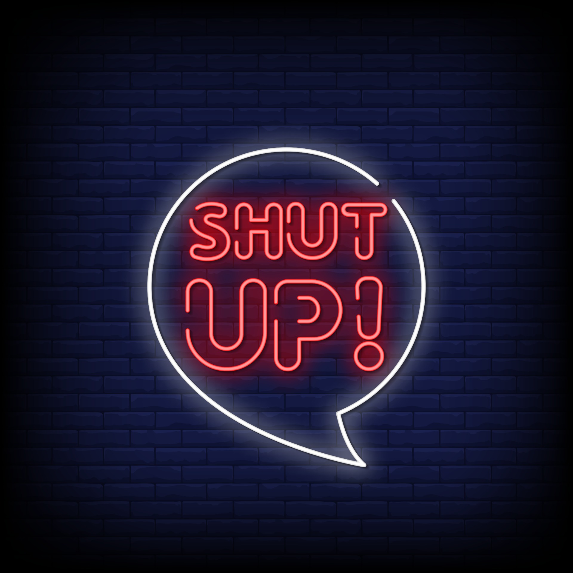 Shut Up Neon Signs Style Text Vector 2267742 Vector Art at Vecteezy