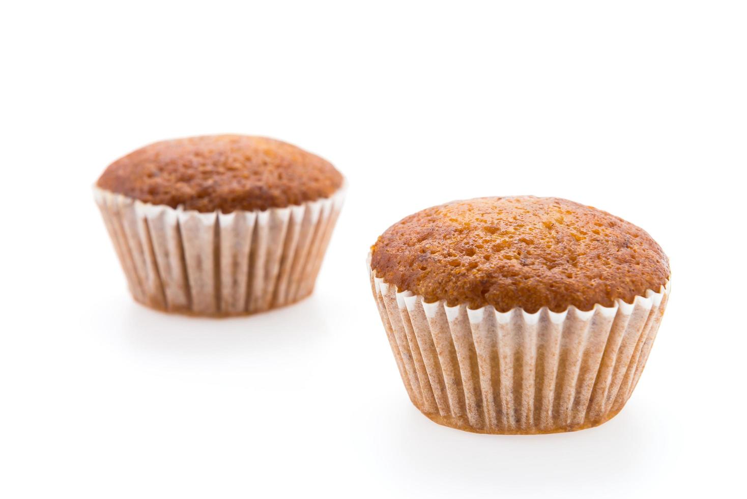 Banana cakes isolated on white photo