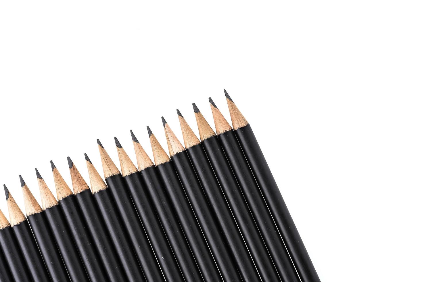 Pencils isolated on white background photo