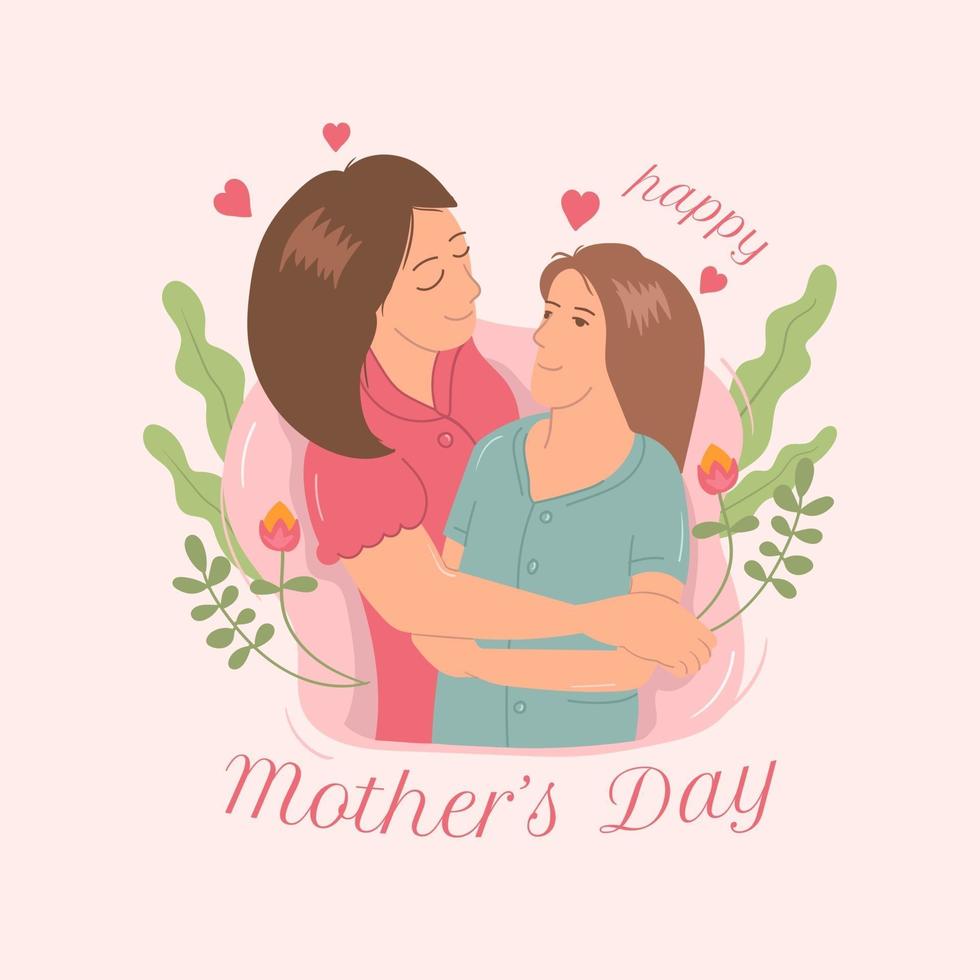 Happy mother's day hand drawn illustration template 2267962 Vector Art at  Vecteezy