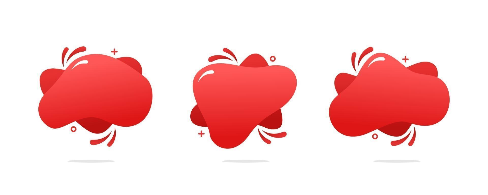 Red abstract liquid with gradient color for background template vector