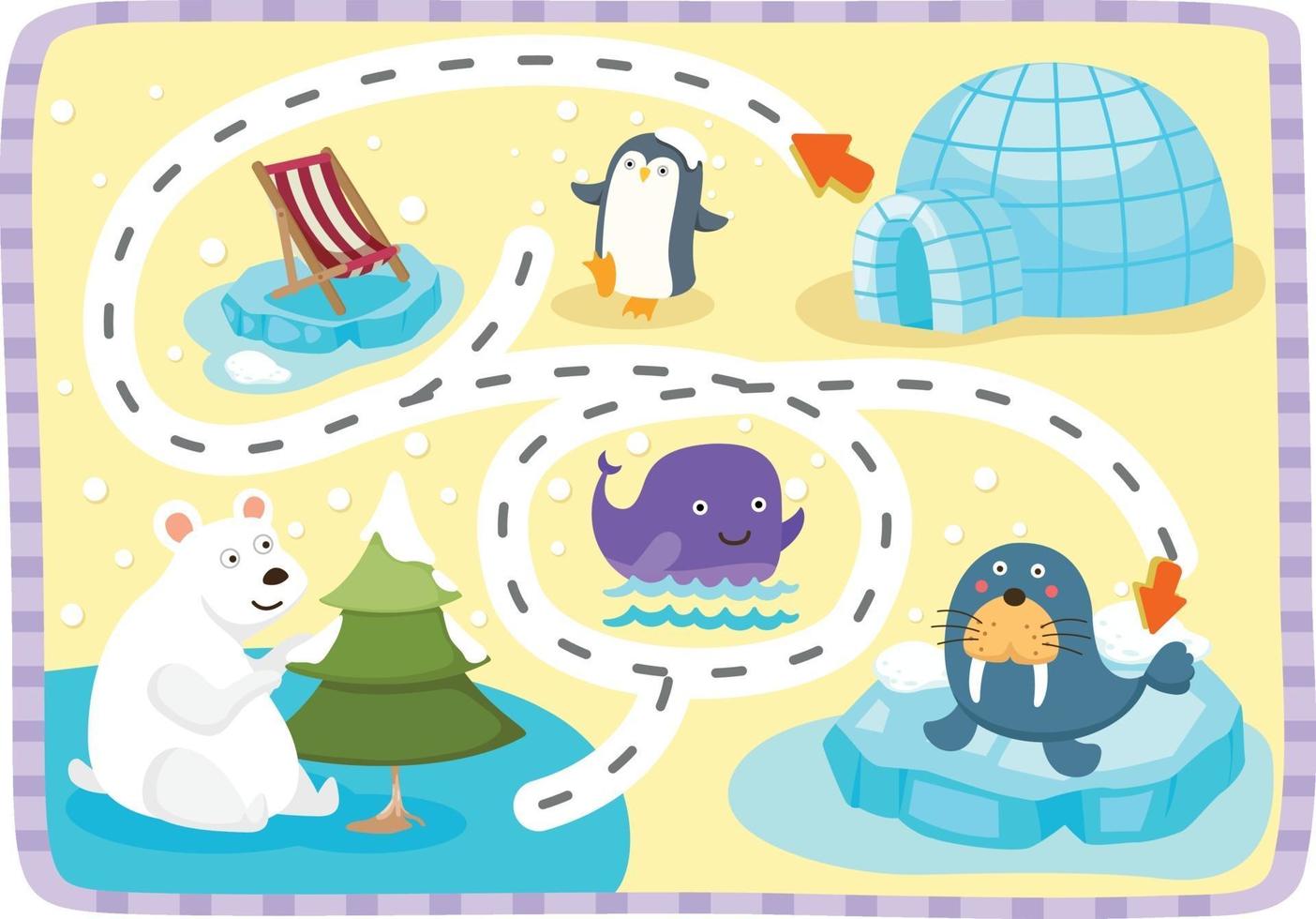 Educational maze game for children Illustration vector
