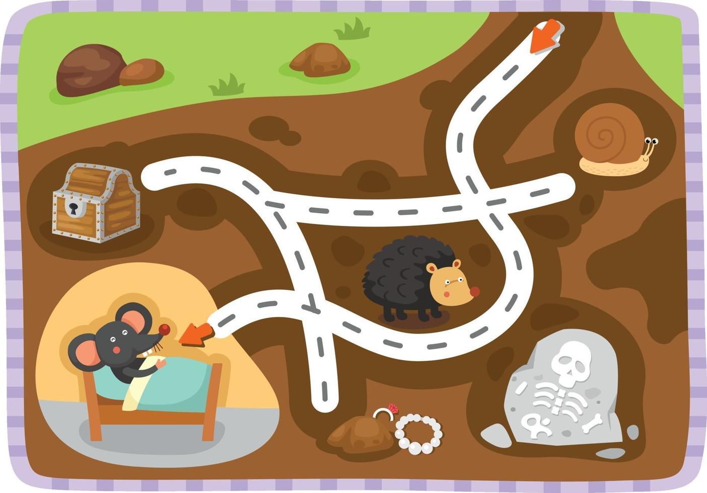 Educational maze game for children Illustration vector