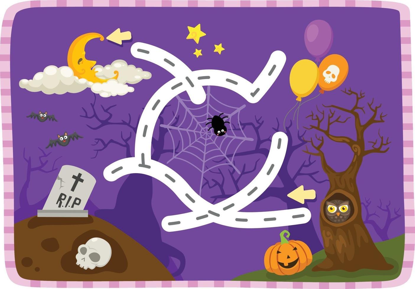 Educational maze game for children Illustration vector