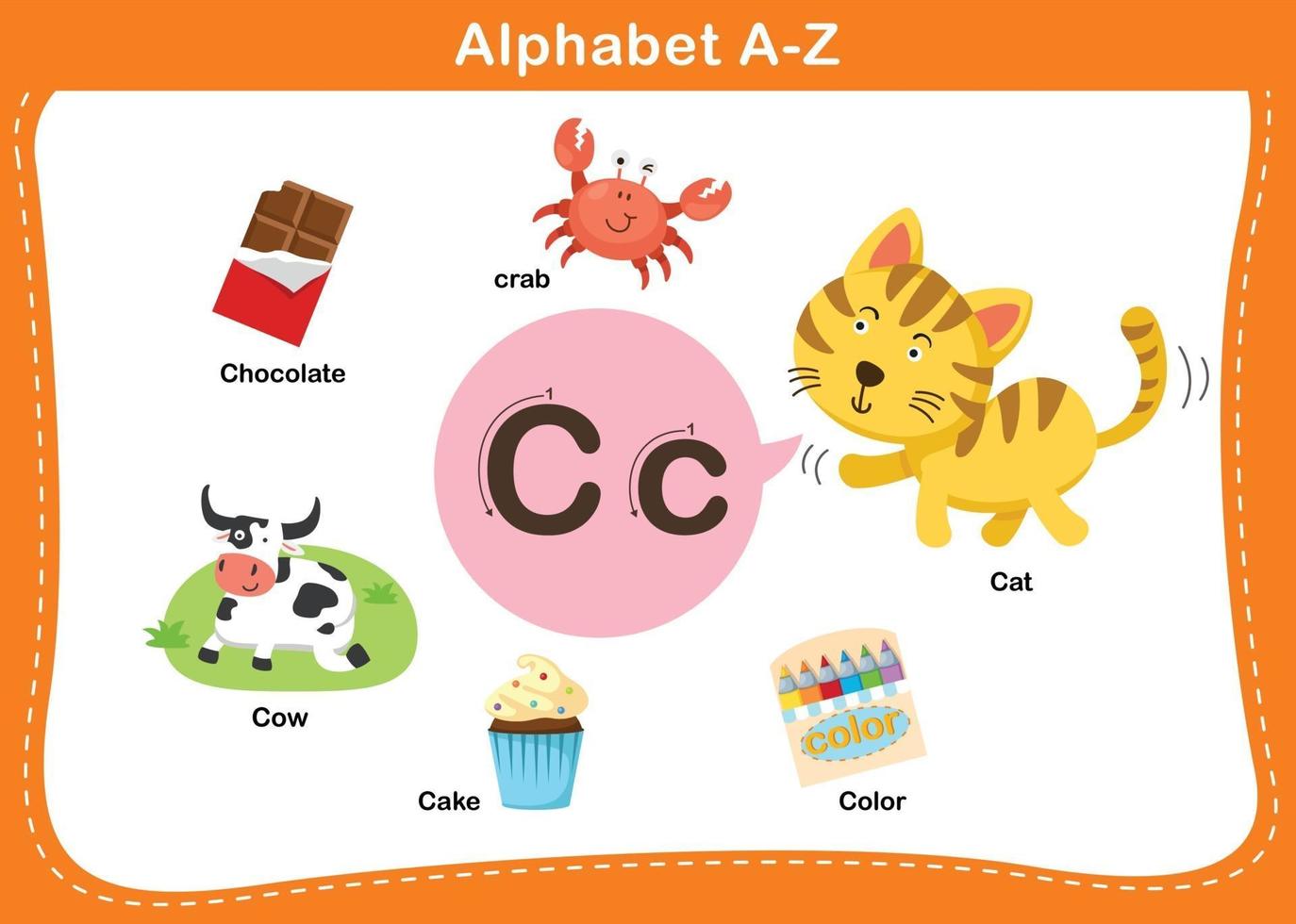 Alphabet Letter C vector illustration