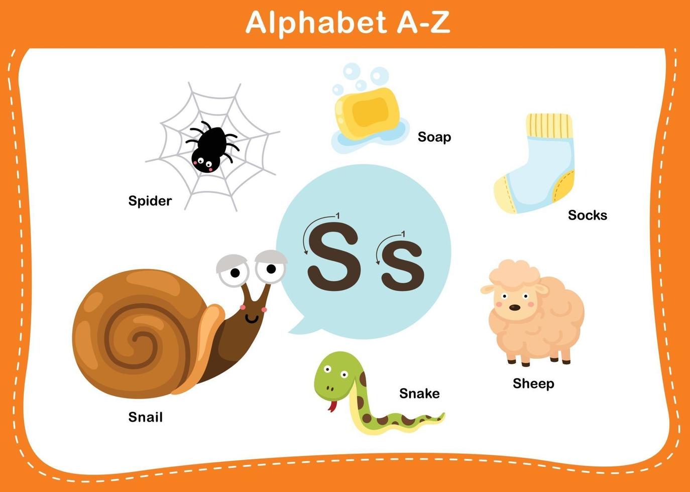 Alphabet Letter S vector illustration