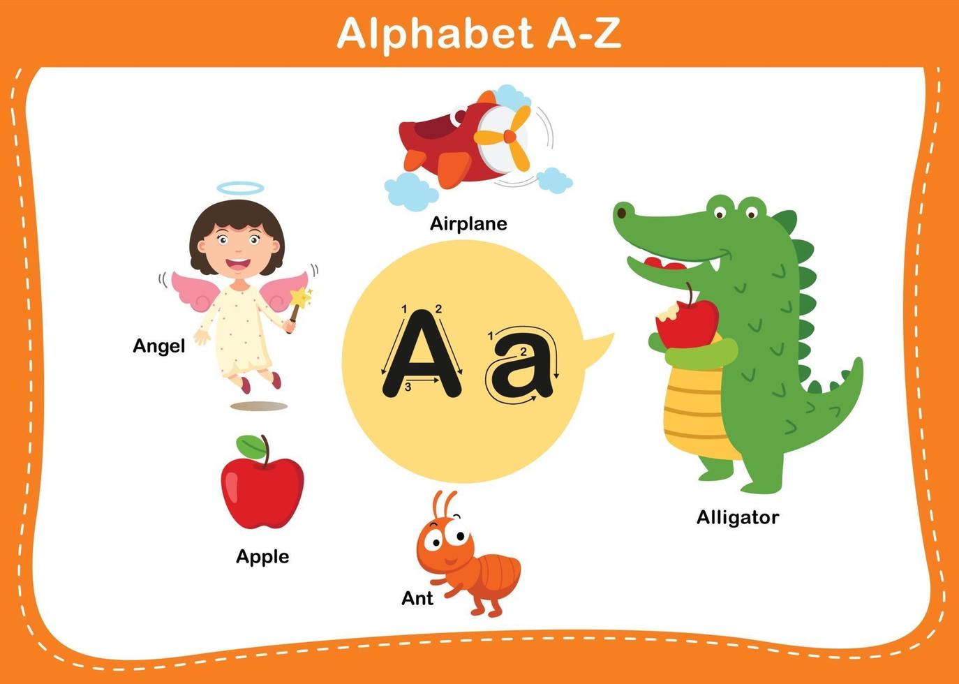 Alphabet Letter A vector illustration