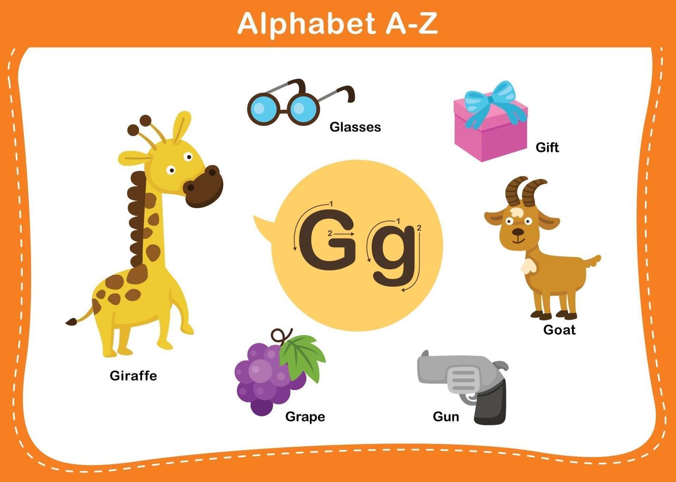 Alphabet Letter G vector illustration