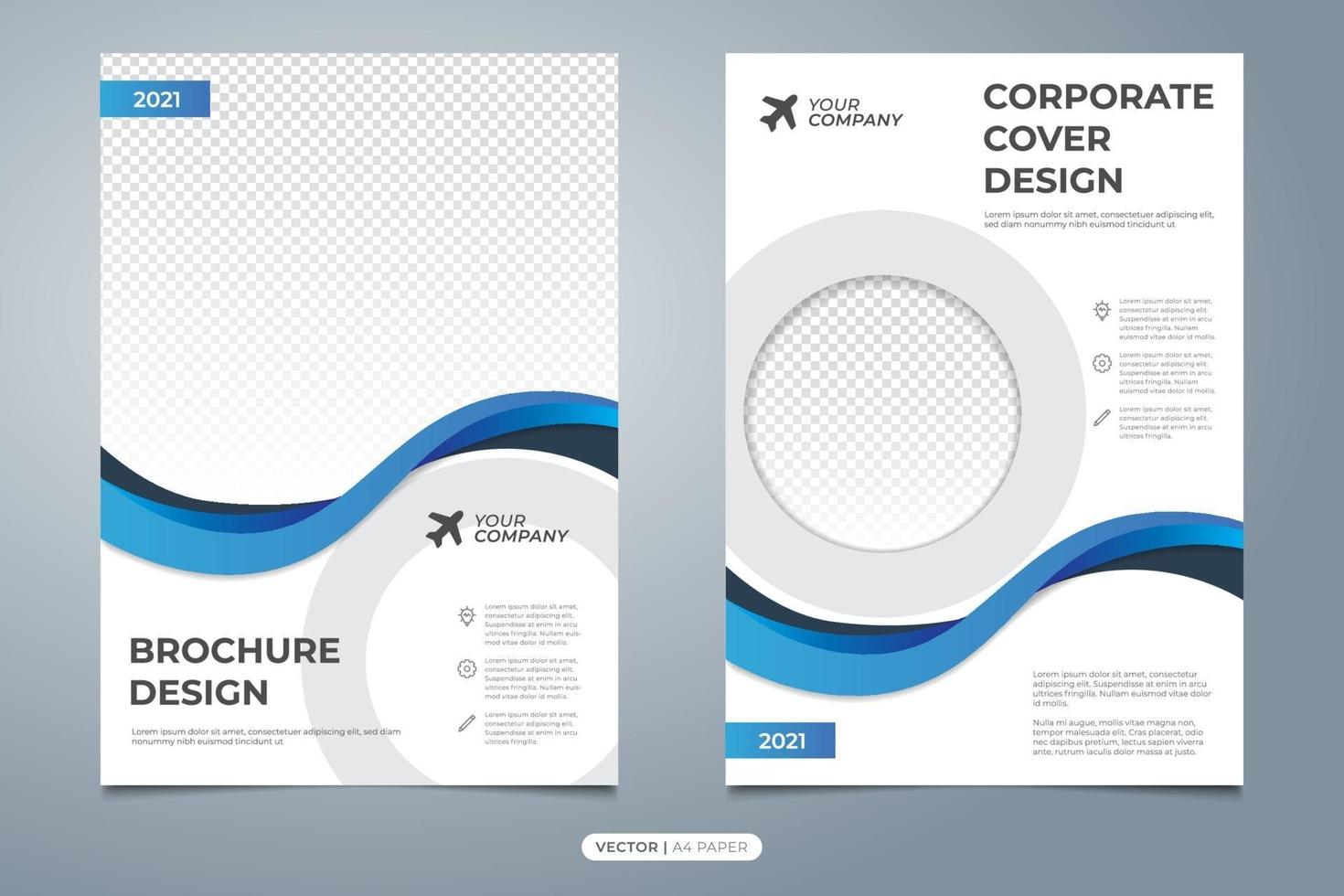 Abstract corporate brochure cover template vector