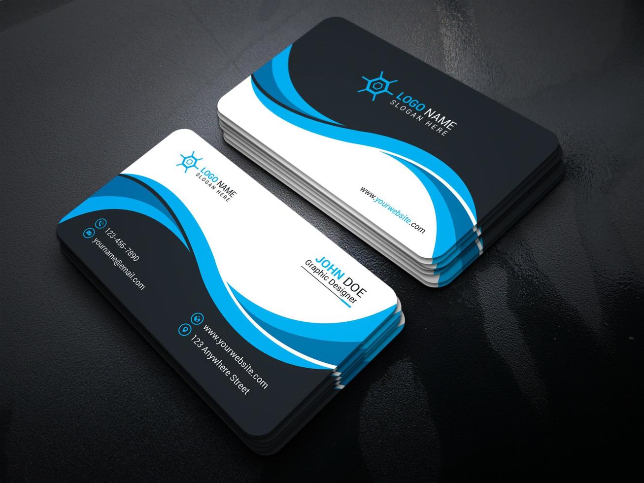 Corporate And Creative Business Card Design Template vector