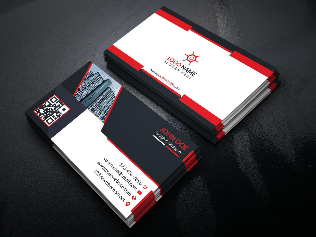 Corporate And Creative Business Card Design Template vector