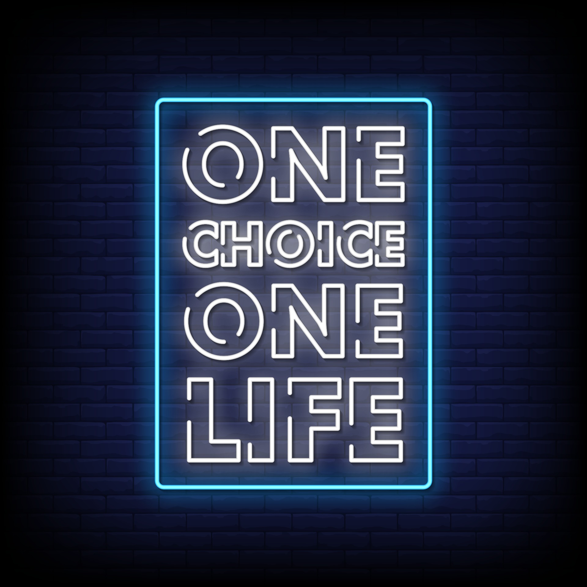 One Choice One Life Neon Signs Style Text Vector 2268276 Vector Art at ...