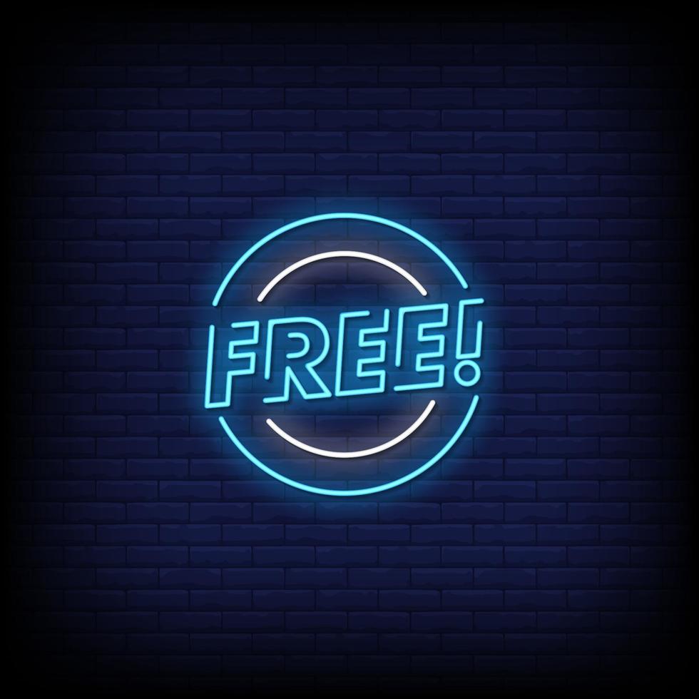 Free Neon Signs Style Text Vector