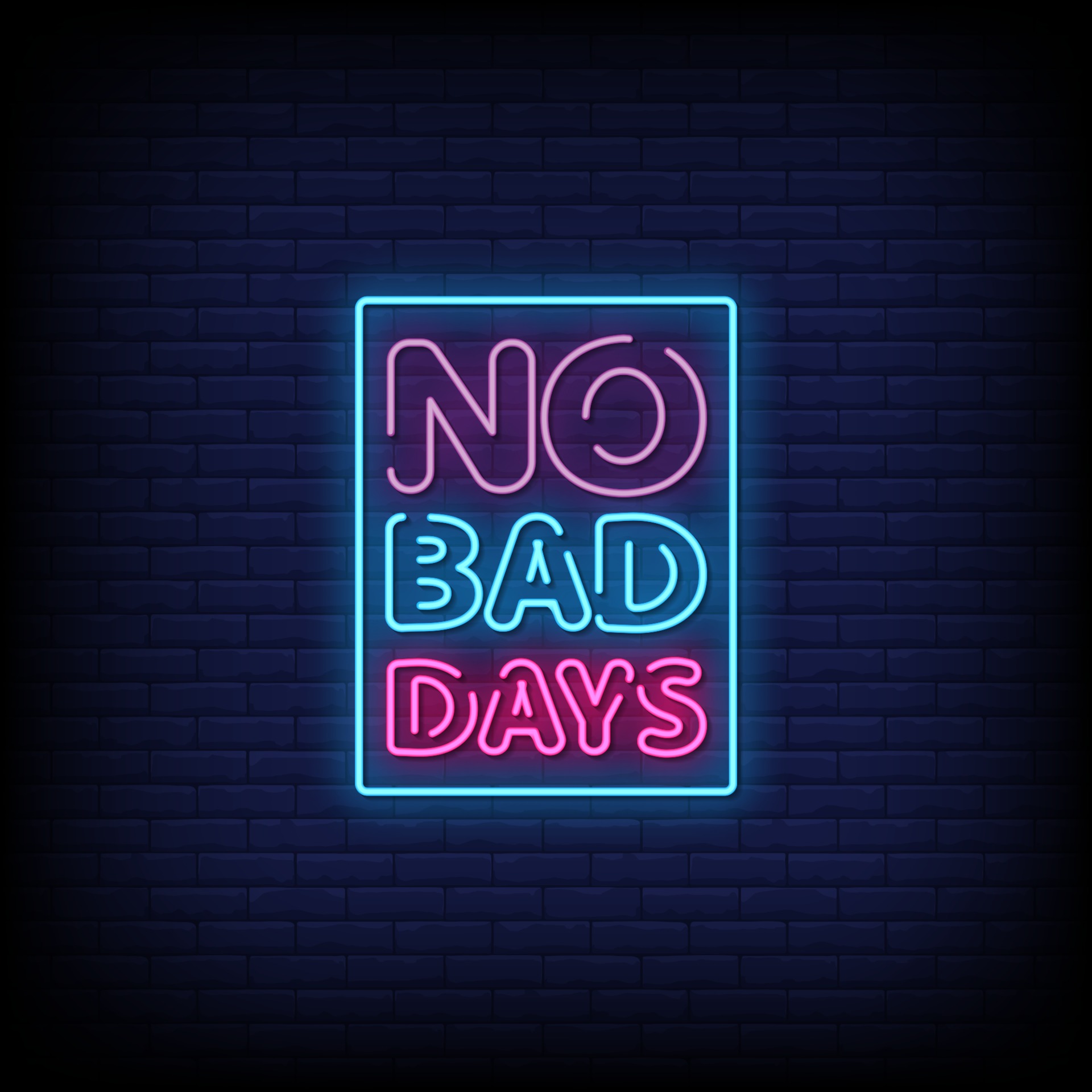 No Bad Days Neon Signs Style Text Vector 2268397 Vector Art at Vecteezy