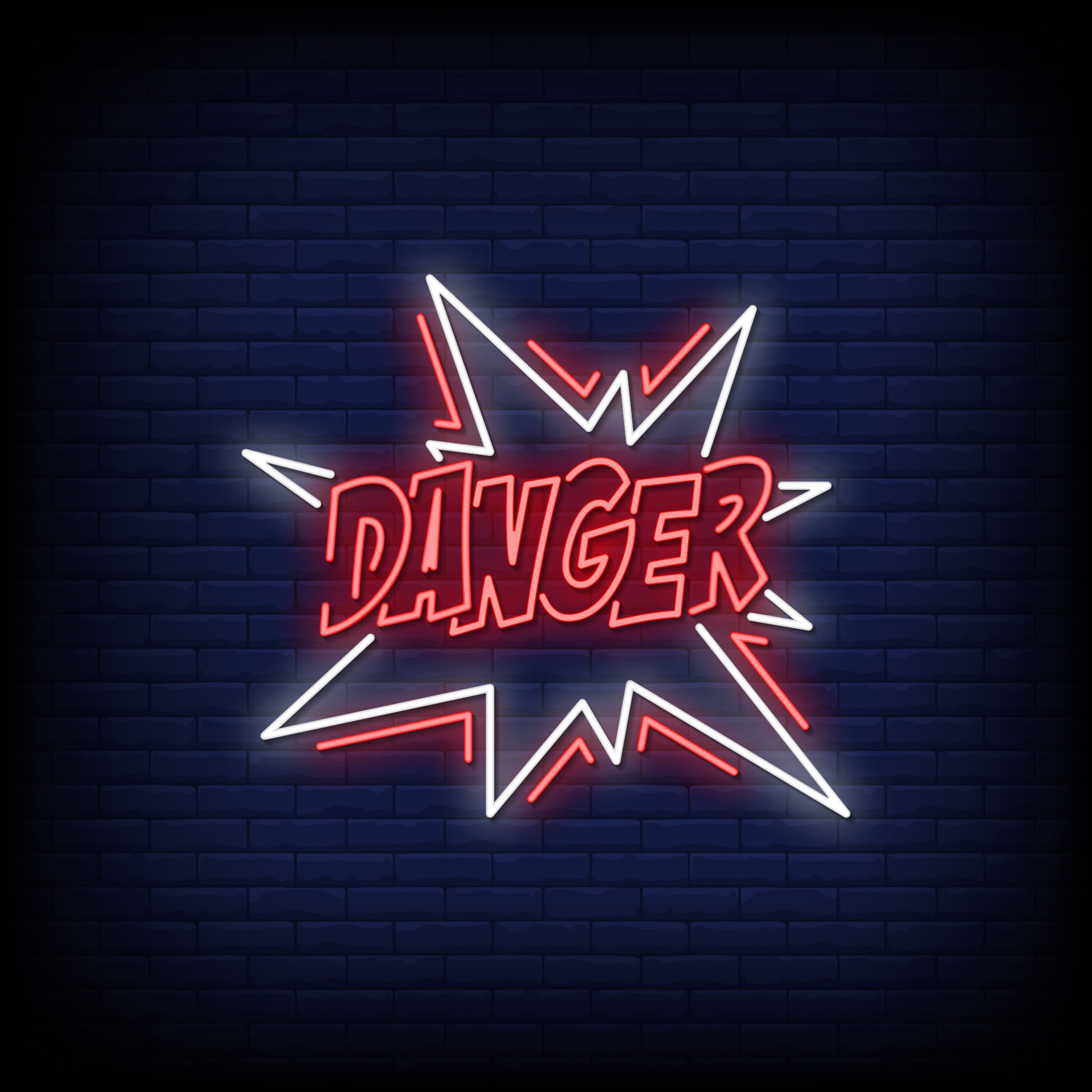 Danger Neon Signs Style Text Vector 2268420 Vector Art at Vecteezy