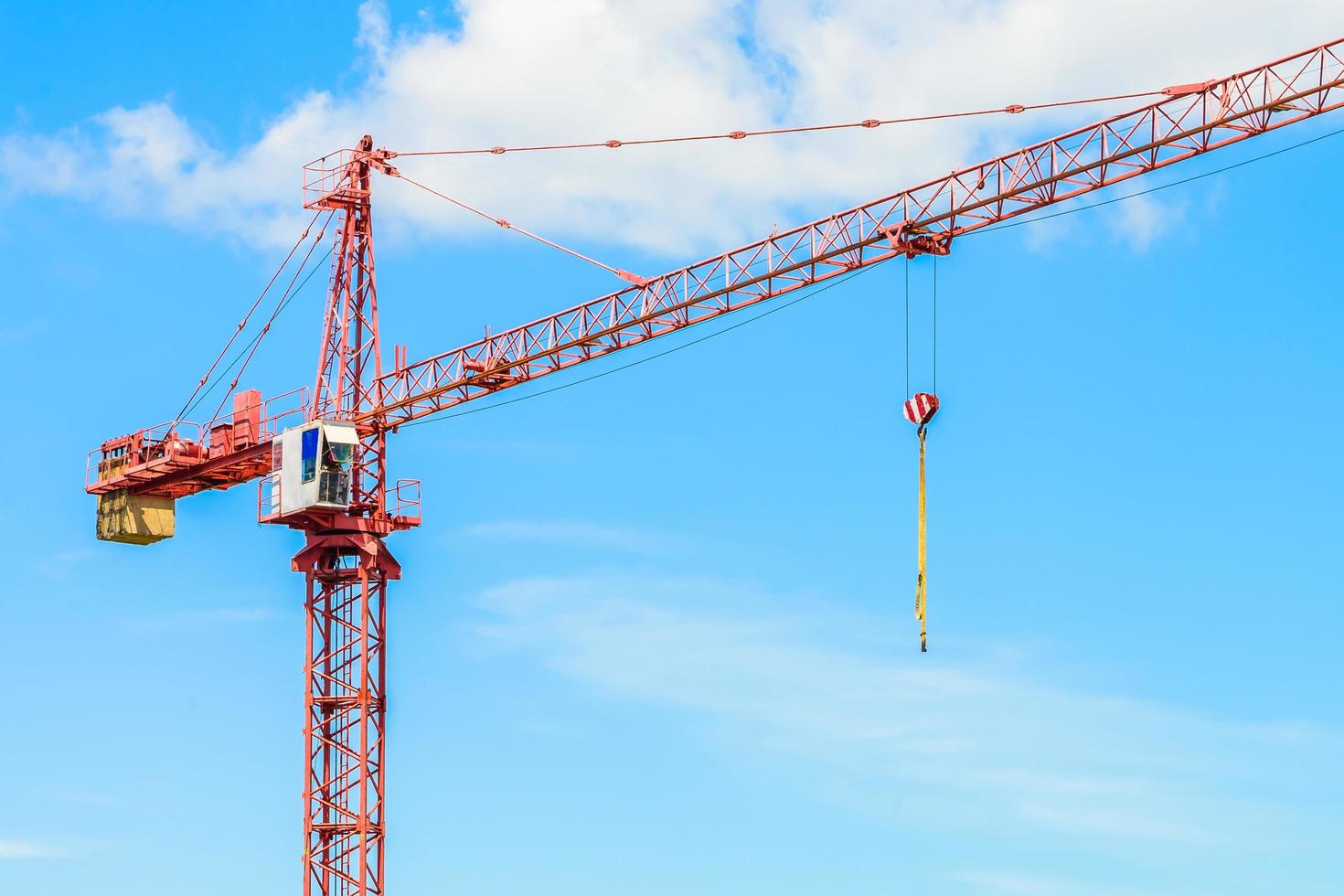 Crane at construction site photo