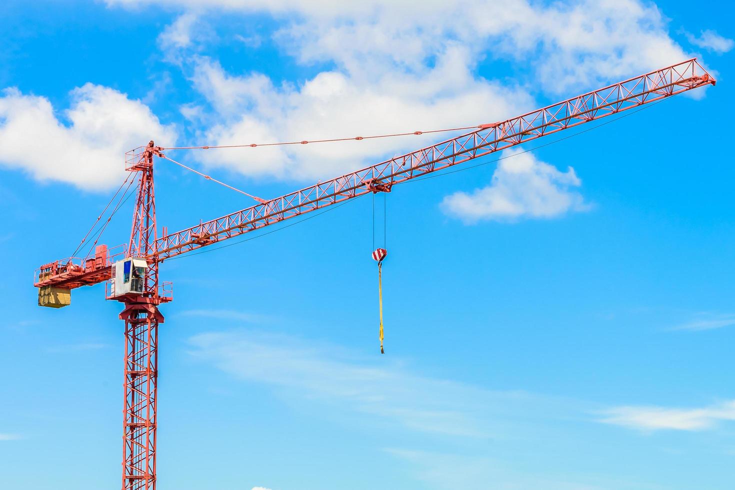 Crane at construction site photo