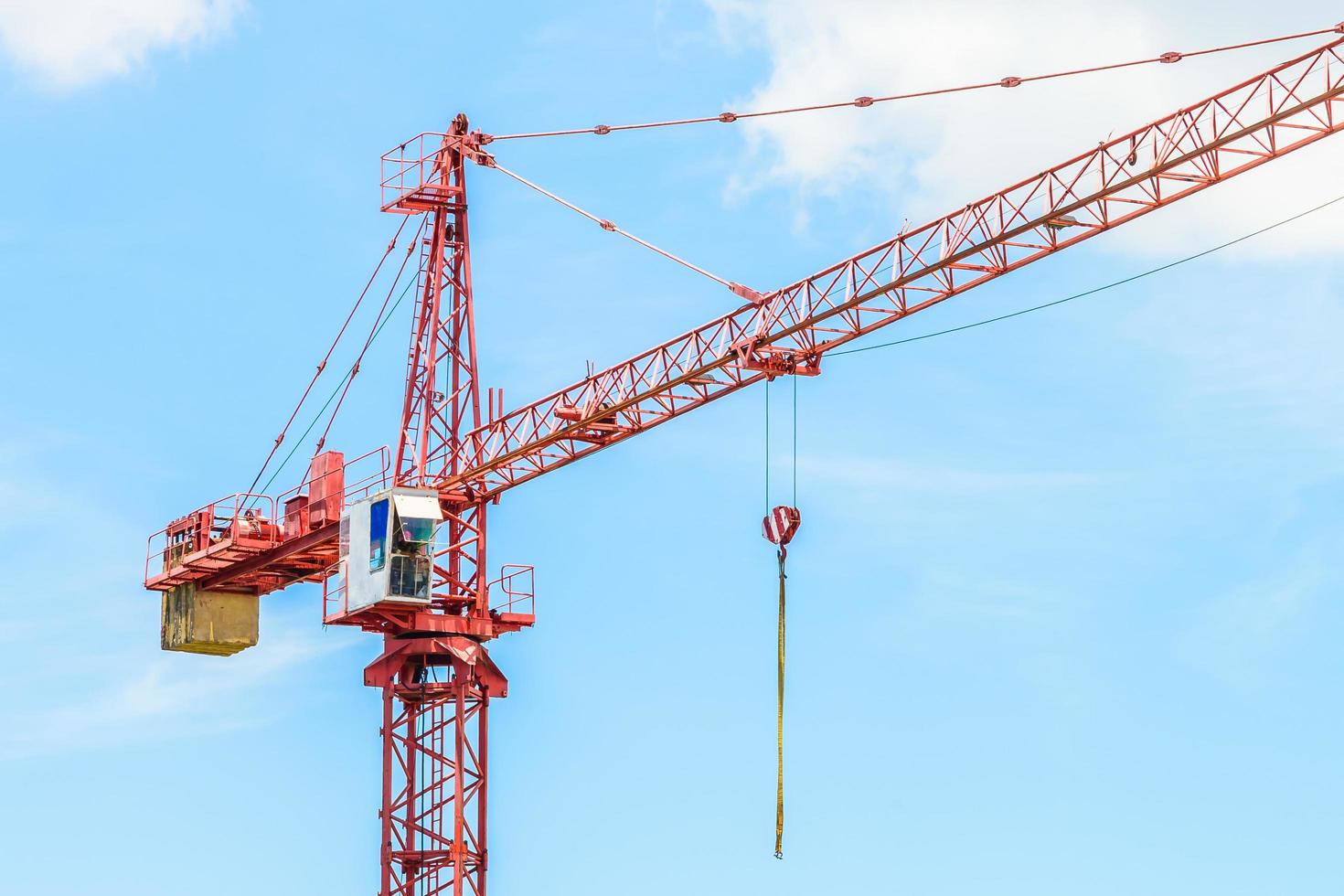 Crane at construction site photo