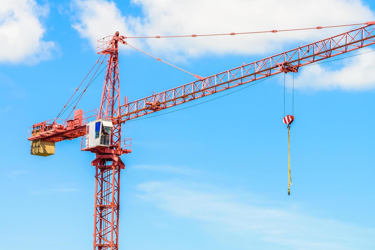 Crane at construction site photo