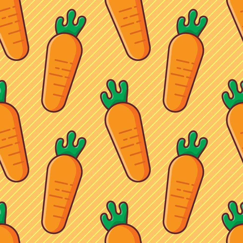 carrot seamless pattern illustration vector