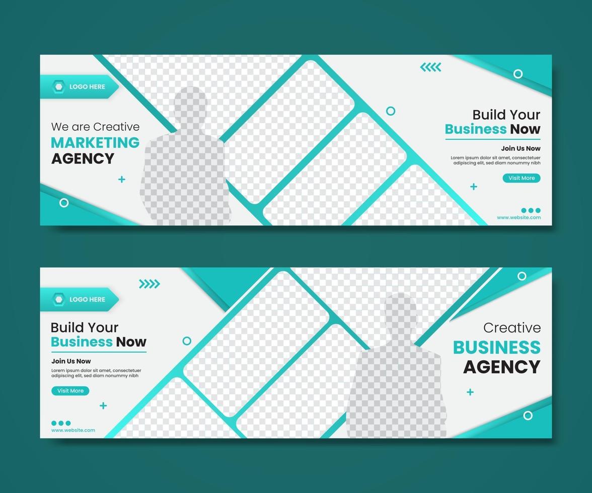 Cover templates Digital marketing agency vector