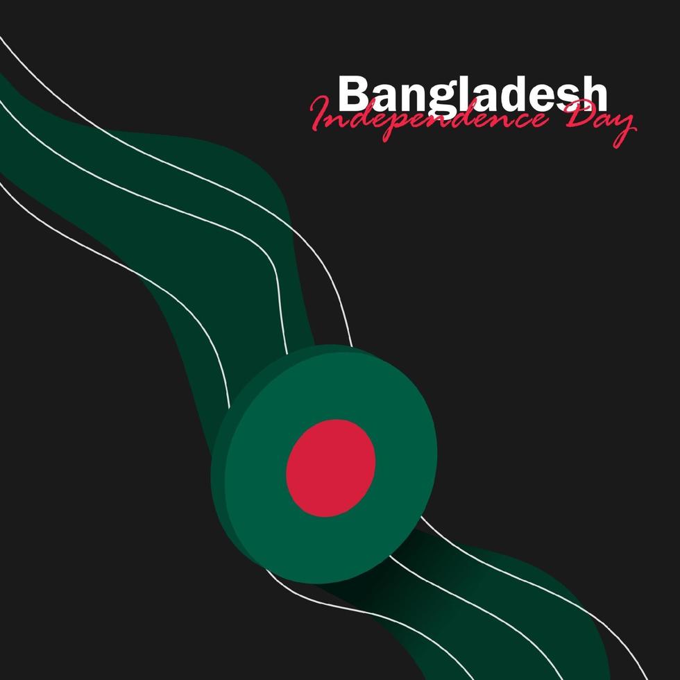 vector del día de la independencia con banderas de bangladesh.