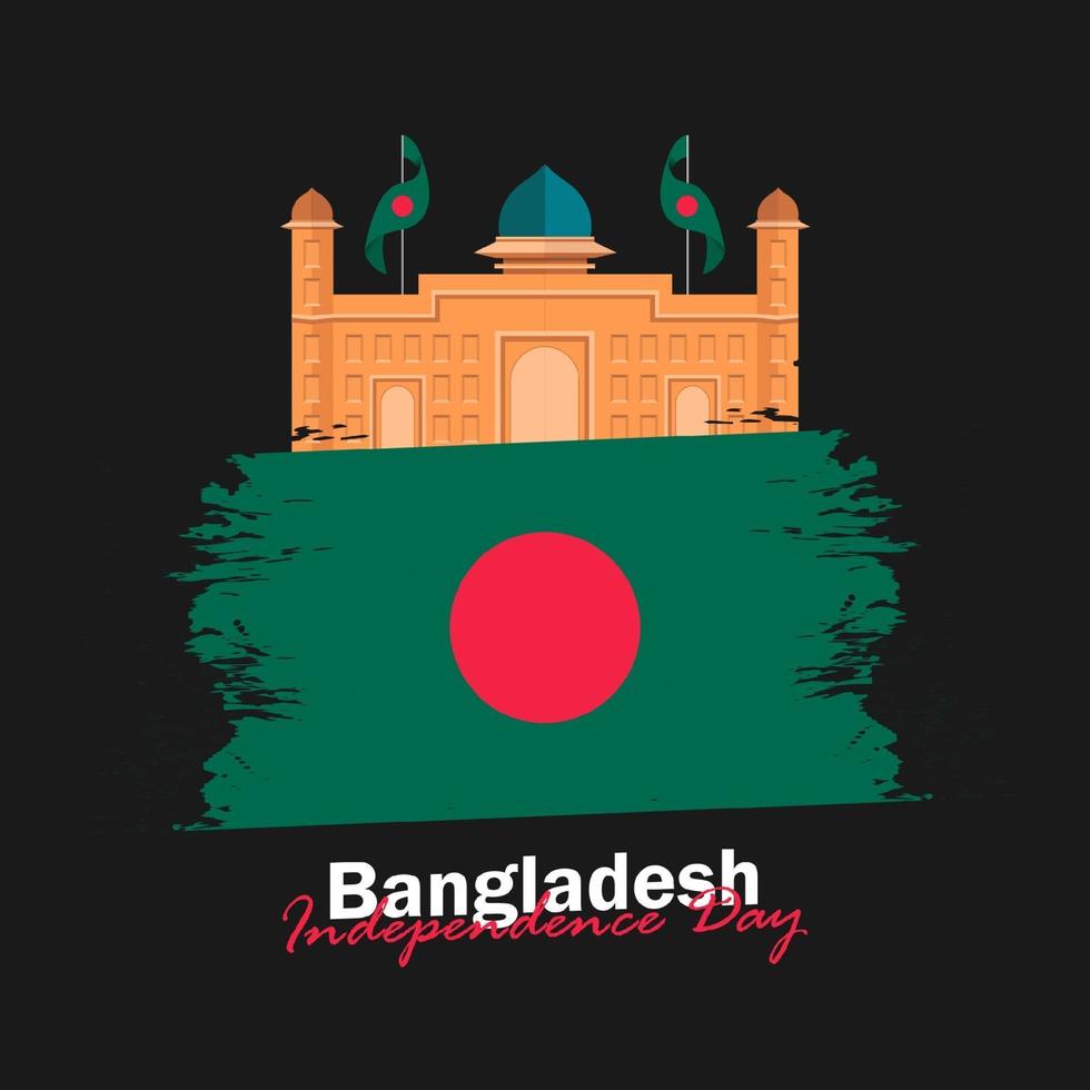 vector del día de la independencia con banderas de bangladesh.