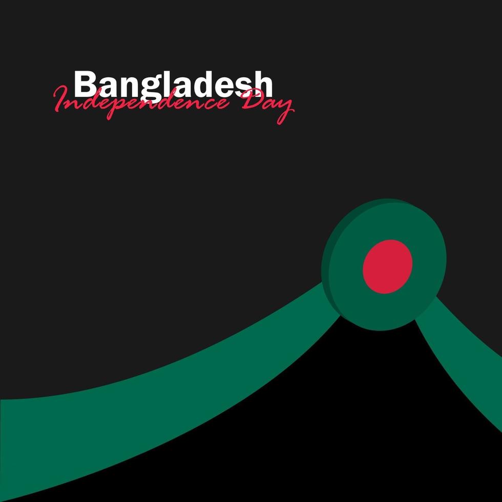 vector del día de la independencia con banderas de bangladesh.