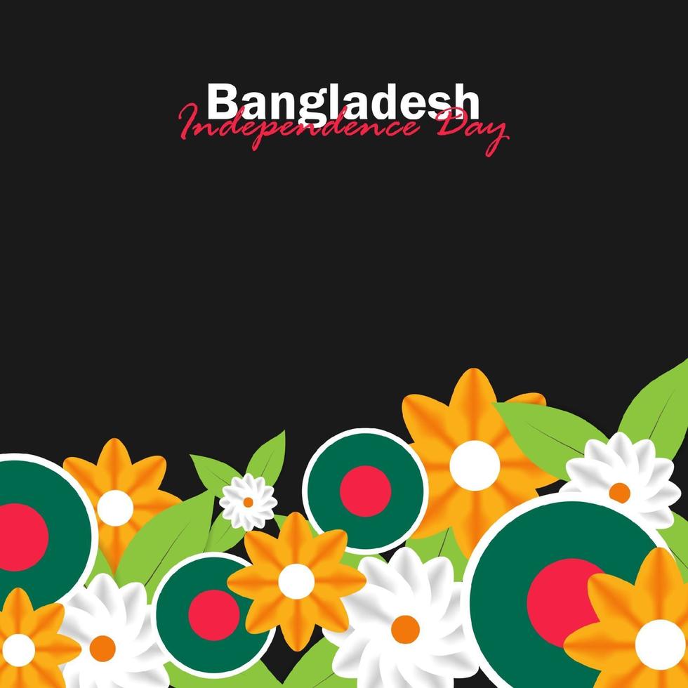 Vector of Independence Day with Bangladesh Flags.