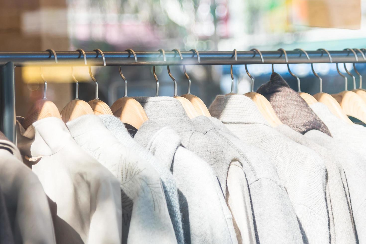 Beautiful Clothes in shopping store photo