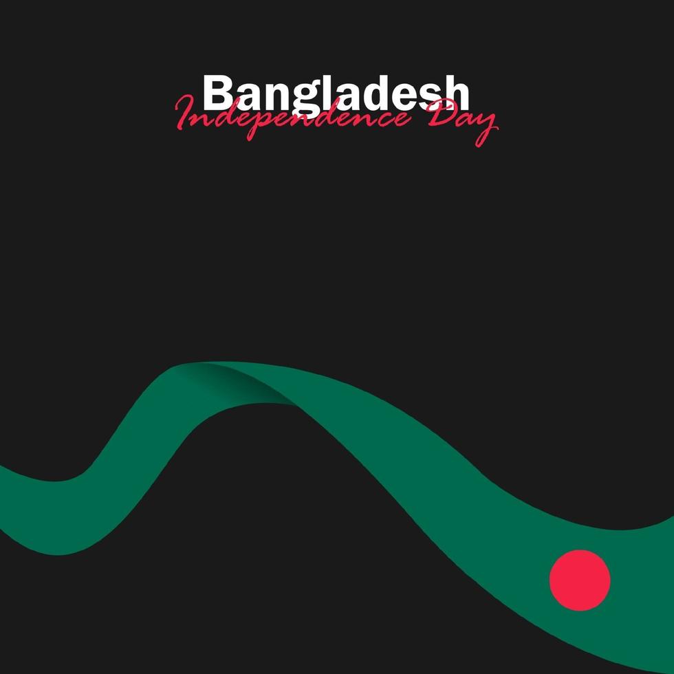 vector del día de la independencia con banderas de bangladesh.